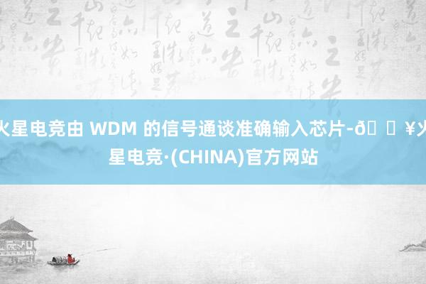 火星电竞由 WDM 的信号通谈准确输入芯片-🔥火星电竞·(CHINA)官方网站